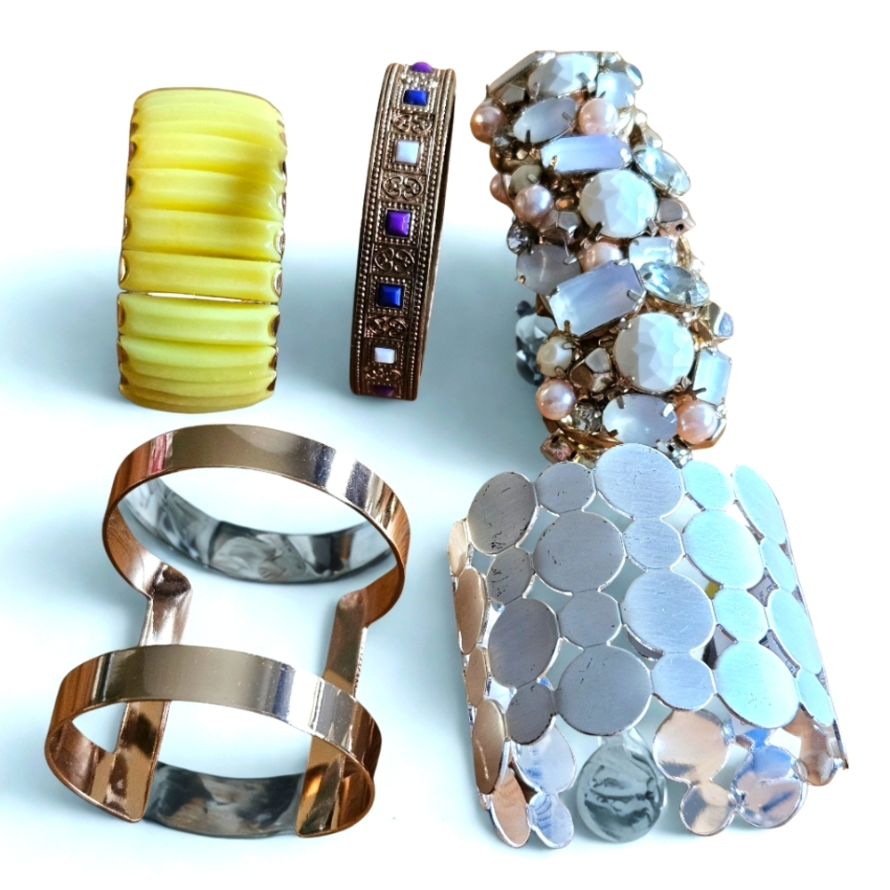 Women's Fashion Bracelet Bundle – 5 Piece Lot